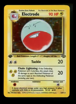 1st Edition Electrode 2/64 Jungle 1999 Holo Rare WOTC Pokemon Card TCG - Image 1