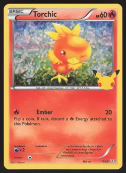 Torchic Holo NM 11/25 McDonald's 25th Anniversary Promos Pokemon Card - Image 1
