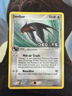 Swellow 49/107 Reverse Holo Pokemon TCG Card English ex Deoxys - Image 1