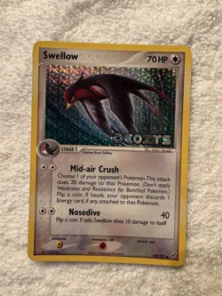 Pokemon EX Deoxys Holo Swellow Card 49/107 - Image 2