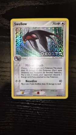 Pokemon TCG: Swellow 49/107 (2005) EX Deoxys • Reverse Holo Stamped Card LP/MP - Image 1