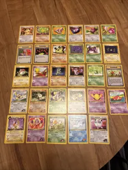 Vintage 1998 Pokemon 1st Edition Lot Of 29 Lp Machop Abra Mankey Trainers - Image 1