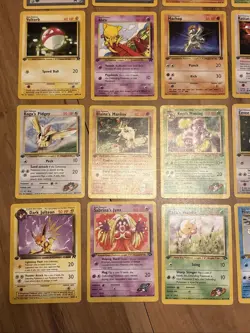 Vintage 1998 Pokemon 1st Edition Lot Of 29 Lp Machop Abra Mankey Trainers - Image 2
