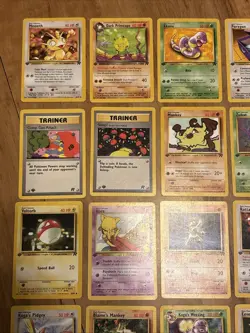 Vintage 1998 Pokemon 1st Edition Lot Of 29 Lp Machop Abra Mankey Trainers - Image 3
