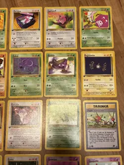 Vintage 1998 Pokemon 1st Edition Lot Of 29 Lp Machop Abra Mankey Trainers - Image 4