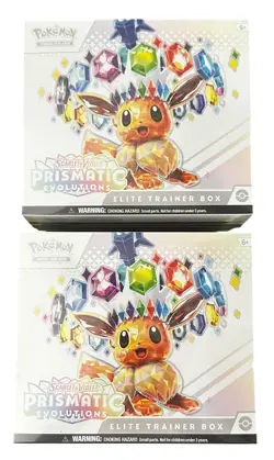 Lot of 2 Pokemon TCG Scarlet Violet Prismatic Evolutions Elite Trainer Box ETB - Image 2