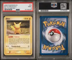 DITTO [PIKACHU] EX 2005 POKEMON TCG DELTA SPECIES #63 PSA 9 MINT - Image 3