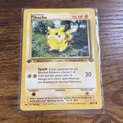 Pokemon Pikachu TCG Jungle Card 60/64 1st Edition Common LP - Image 1