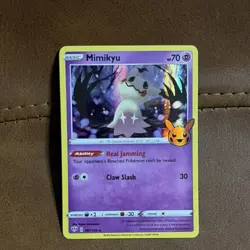 Pokemon Mimikyu Holo Basic Card 70 HP Claw Slash 081/189 Nintendo English 2020 - Image 1