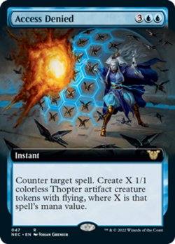 1 x Access Denied - Extended Art - Commander: Kamigawa: Neon Dynasty - NM-Mint - - Image 1