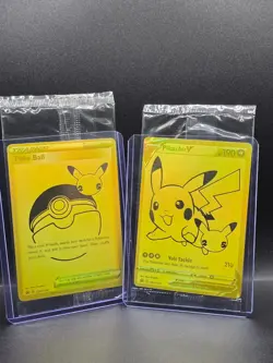 PIKACHU V POKEBALL POKEMON CELEBRATIONS GOLD PROMO SEALED SWSH145 SWSH 156 - Image 1
