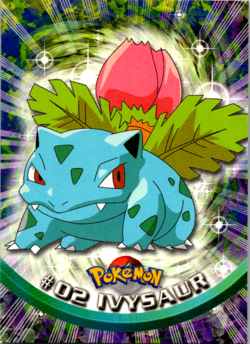 Ivysaur #02 Topps Series 1 Blue Logo Pokemon LP - Image 1