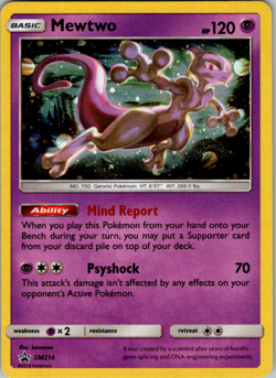 Mewtwo SM214 Pokemon TCG Sun & Moon: Black Star Promo - Image 1