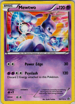 Mewtwo 53/113 Holo NM Pokemon TCG Black & White Legendary Treasures - Image 1