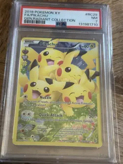 2016 Pokemon XY Generations Radiant Collection Pikachu #RC29 FA PSA 7 - Image 1