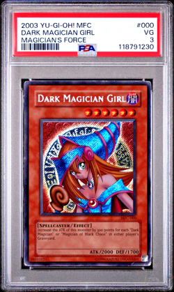 PSA 3 YUGIOH Dark Magician Girl MFC-000 Unlimited Magican's Force Secret Rare - Image 1