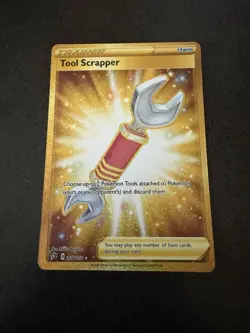 Tool Scrapper 208/192 Pokemon Rebel Clash Full Art Gold Secret Rare Holo LP - Image 1