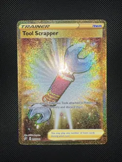 Tool Scrapper 208/192 Pokemon Rebel Clash Full Art Gold Secret Rare Holo NM - Image 1