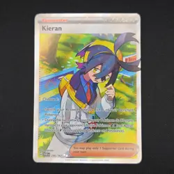 Pokemon TCG Card Kieran 206/167 Twilight Masquerade Ultra Rare Full Art - NM - Image 1