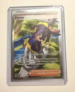 Pokemon TCG Kieran Holo Ultra Rare Card 206/167 Twilight Masquerade - Image 3