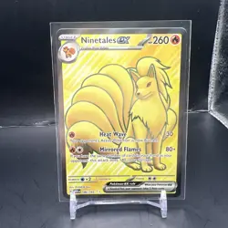 Ninetales ex 186/165 151 Pokemon Card Full Art Ultra Rare Scarlet And Violet - Image 1