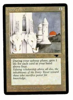 1X Ivory Tower Antiquities Artifact Uncommon Magic the Gathering LP/NM - Image 1
