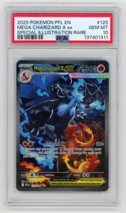 2025 Pokemon PFL Mega Charizard X ex 125/094 Special Illustration Rare PSA 10 - Image 1