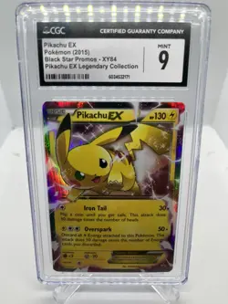 ✨Pokemon Pikachu EX Black Star Promo XY84 Holo CGC 9 Pokemon Card✨ - Image 1