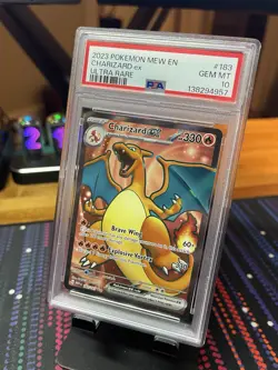 2023 POKEMON MEW EN-151 ULTRA RARE #183 CHARIZARD EX PSA 10 - Image 1
