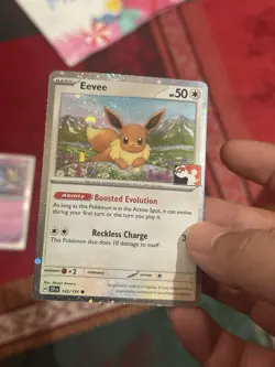 Eevee 143/191 NM Cosmos Holo STAMPED SSP [Play! Pokemon Prize Pack Series 7] - Image 1