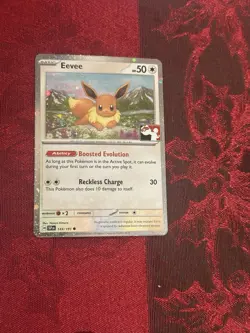 Eevee 143/191 NM Cosmos Holo STAMPED SSP [Play! Pokemon Prize Pack Series 7] - Image 3