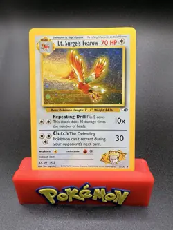 Lt. Surge's Fearow - 7/132 - Pokemon Gym Heroes Unlimited Holo Rare Card WOTC LP - Image 1