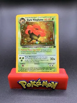 Vintage Pokemon TCG Dark Vileplume 13/82 Team Rocket 2000 Holo Rare LP - Image 1