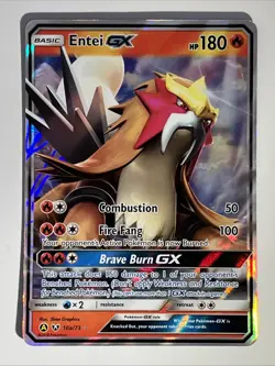 Entei GX 10a/73 Ultra Rare Wave Holo Promo Pokemon TCG Sun & Moon NM/LP - Image 1