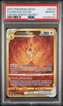 PSA 10 Crown Zenith Gold Lot- Giratina GG69, Arceus GG70, Palkia, Dialga Pokemon - Image 4