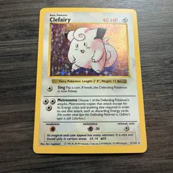Pokemon TCG Clefairy Holo Card Base Set, Shadowless Rare, 5/102 - Image 1