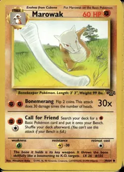 Marowak 39/64 Uncommon WOTC Jungle Pokemon - Image 1