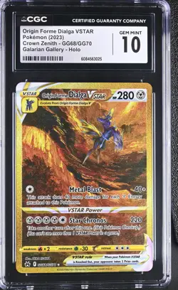 Pokemon Origin Forme Dialga VSTAR GG68/GG70 CGC 10 Crown Zenith Galarian Gallery - Image 1