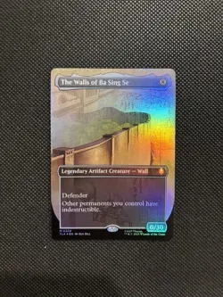 MTG - TLA - #329 The Walls of Ba Sing Se Borderless Foil Near Mint or Better - Image 1