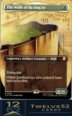 MTG - TLA - #329 The Walls of Ba Sing Se Borderless Foil Near Mint or Better - Image 1