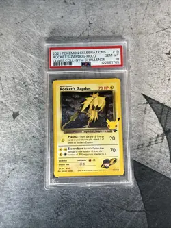 Pokemon TCG Rockets Zapdos Holo Classic Collection 15/132 Celebrations PSA 10 - Image 1