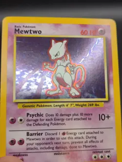 Mewtwo Base Set 10/102 Holo, 1999-2000 Wizards Base Set Pokemon TCG, NM. - Image 5