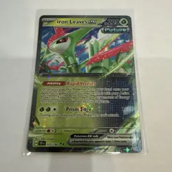 Pokemon SV Temporal Forces Iron Leaves EX Double Rare Card 025/162 Future - Image 1