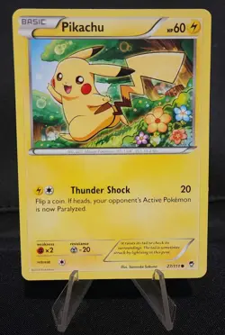 Insufficient Ink Pikachu 27/111 Furious Fists 2014 Error Pokemon Card - Image 1