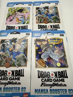 Bandai Dragon Ball Super Fusion World Manga Booster 02 Goku Card Pack EN 4x12 - Image 1