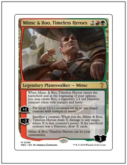 1x Minsc & Boo, Timeless Heroes, White Border, Mystery Booster, Magic MTG NM - Image 1