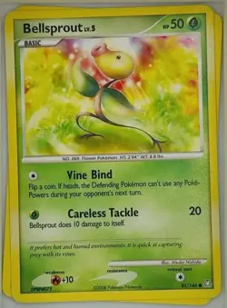 Bellsprout 85/146 Legends Awakened Pokemon Card 2008 LP - Image 1