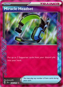 Miracle Headset 183/191 - Pokemon TCG Surging Sparks ACE Spec Card NM - Image 1