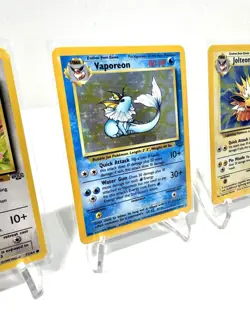 Eevee lution Flareon Jolteon Vaporeon HOLOS 1999 Jungle Pokemon Cards - NM/Mint - Image 3