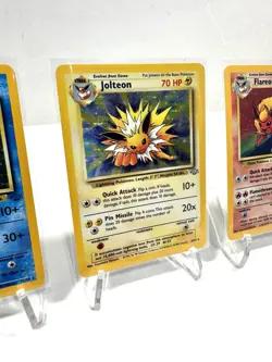 Eevee lution Flareon Jolteon Vaporeon HOLOS 1999 Jungle Pokemon Cards - NM/Mint - Image 4